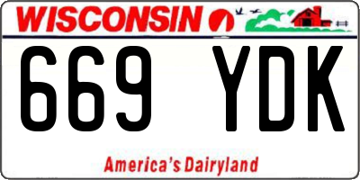 WI license plate 669YDK