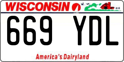 WI license plate 669YDL