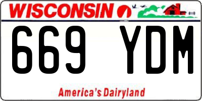 WI license plate 669YDM