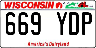 WI license plate 669YDP