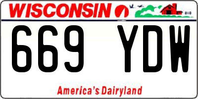 WI license plate 669YDW