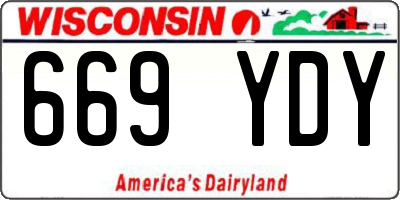 WI license plate 669YDY
