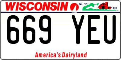 WI license plate 669YEU