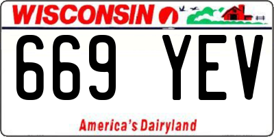 WI license plate 669YEV