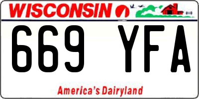 WI license plate 669YFA