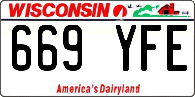 WI license plate 669YFE