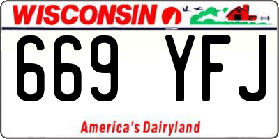 WI license plate 669YFJ