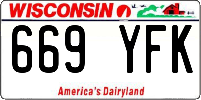 WI license plate 669YFK