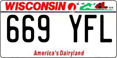WI license plate 669YFL