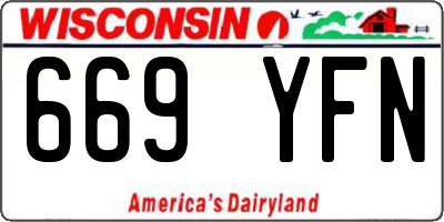 WI license plate 669YFN