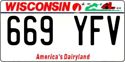 WI license plate 669YFV