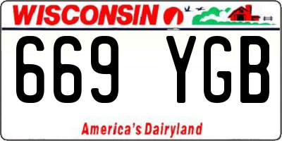 WI license plate 669YGB