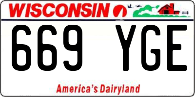 WI license plate 669YGE