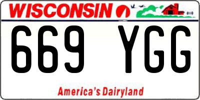WI license plate 669YGG