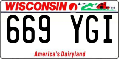 WI license plate 669YGI
