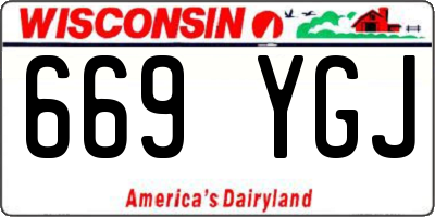 WI license plate 669YGJ