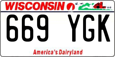 WI license plate 669YGK