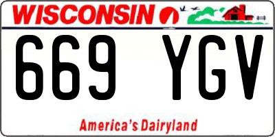 WI license plate 669YGV