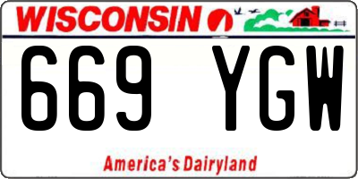 WI license plate 669YGW