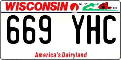 WI license plate 669YHC