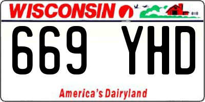 WI license plate 669YHD