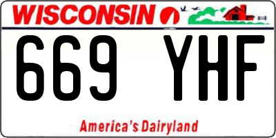 WI license plate 669YHF