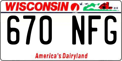 WI license plate 670NFG