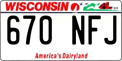 WI license plate 670NFJ