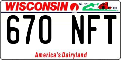 WI license plate 670NFT