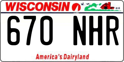 WI license plate 670NHR