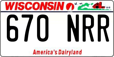 WI license plate 670NRR