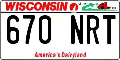 WI license plate 670NRT
