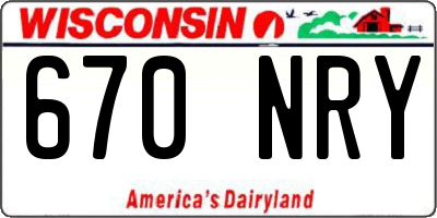 WI license plate 670NRY