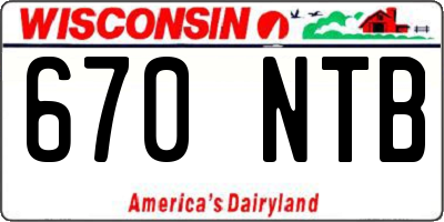 WI license plate 670NTB