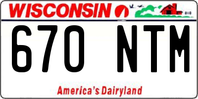 WI license plate 670NTM