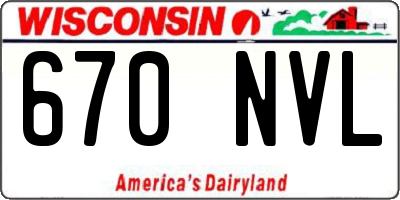 WI license plate 670NVL