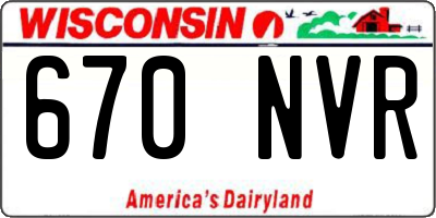 WI license plate 670NVR
