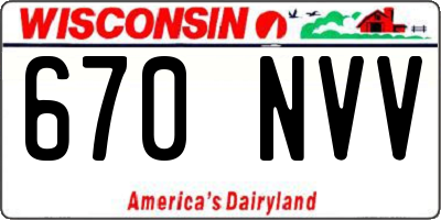 WI license plate 670NVV