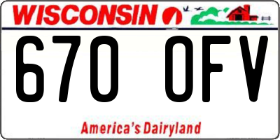 WI license plate 670OFV