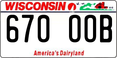 WI license plate 670OOB