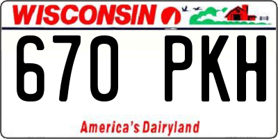WI license plate 670PKH