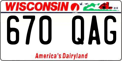 WI license plate 670QAG