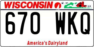 WI license plate 670WKQ