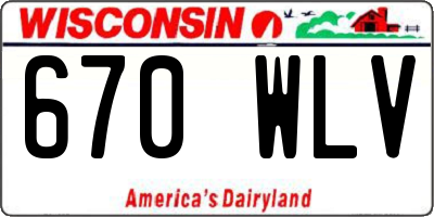 WI license plate 670WLV