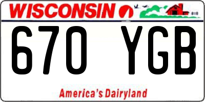 WI license plate 670YGB