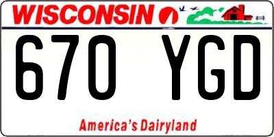 WI license plate 670YGD