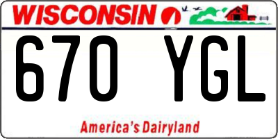 WI license plate 670YGL