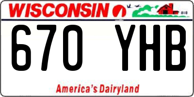 WI license plate 670YHB