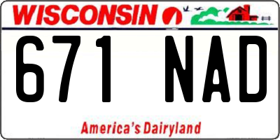 WI license plate 671NAD