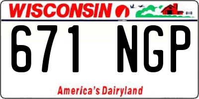 WI license plate 671NGP